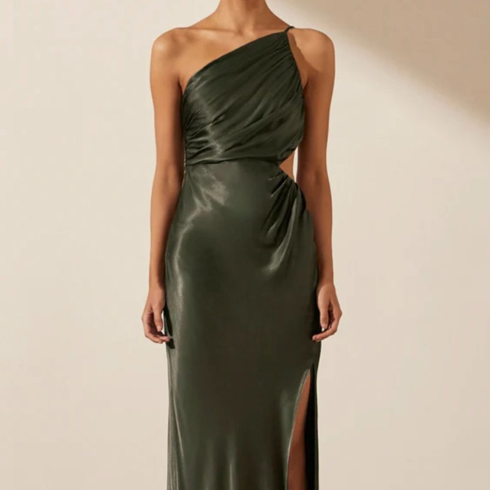 Shona Joy La Lune Maxi Dress - Forest Silk Bridesmaid